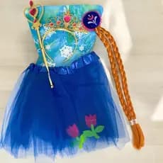 Kit Fantasia Infantil Festa Tema Princesa de Gelo Saia + Acessórios Interponte