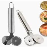 Cortador De Pizza Carretilha Duplo Em Aço Inox E Cabo Inox 17.5x7.5cm Clink