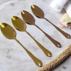 KIT Colher De Mesa Sopa Luxo Dourado Ouro ou Rosé Gold Valentina