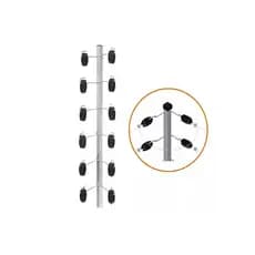 Big Haste Industrial Cantoneira 25x25mm de 1 Metro c/ 12 Isoladores Castanha e Ganchos