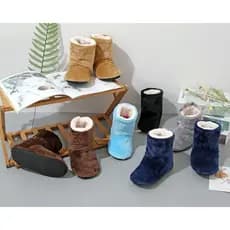 pantufa bota infantil juvenil menina menino forrada com Sola Flexível antiderrapante TX-1,2,3,4