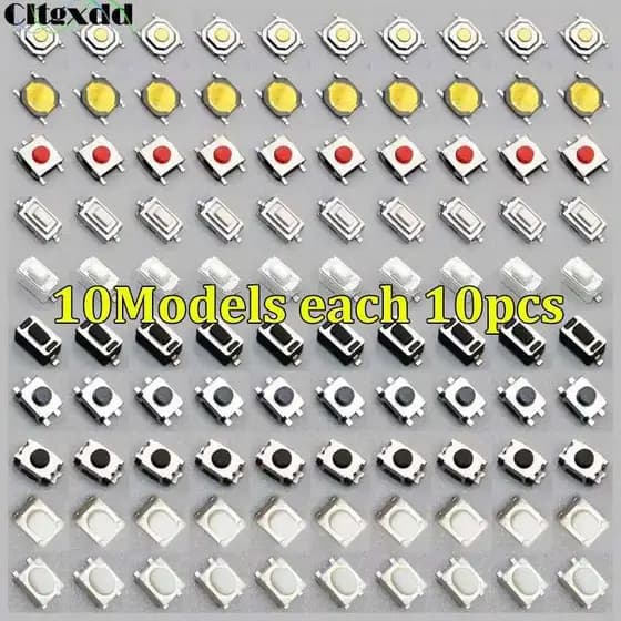 100 pçs chave de controle remoto do carro interruptores toque tátil botão para hyundai nissan honda vw toyota kia peugeo