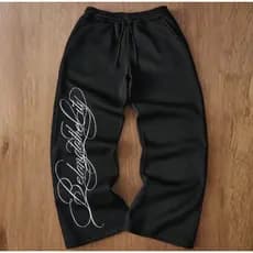 Calça de Moletom Wide Leg Moda Gringa Largona Belong To The City Estilosa Para Inverno e Todos os Estilos