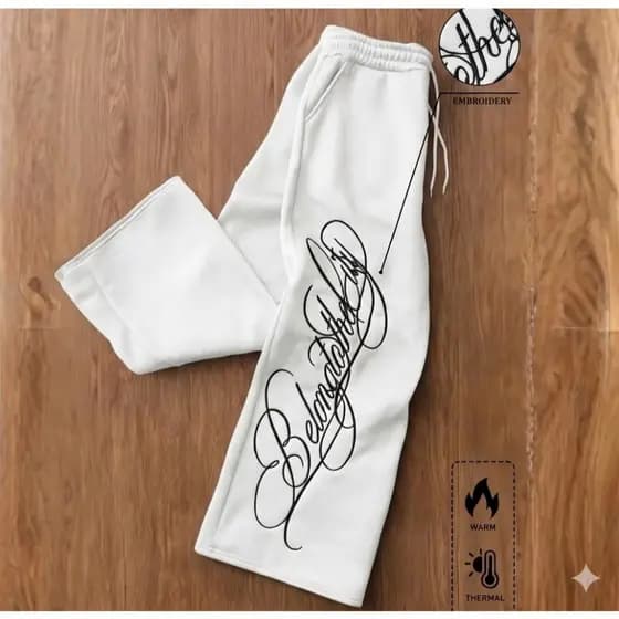 Calça Wide Leg de Moletom Moda Gringa Estilosa Para Todas as Ocasiões Moletom Premium 100% Algodão