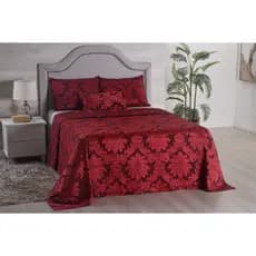 Cobre Leito Vermelho 3 peças colcha de cama queen, king e super king