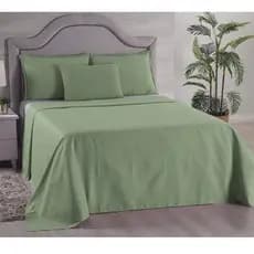colcha de cama casal, queen e king 3 peças - azul, branco e verde