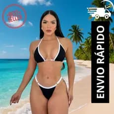 Biquíni De Fita Bicolor Forro duplo com Regulagem Bronze Marquinha Envio Rápido