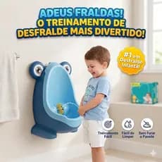 Mictório Infantil Menino Modelo Sapinho Azul Treinamento Desfralde Promoção