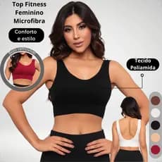 Top Feminino Sem Costura Elástico Dia A Dia Original Fitness