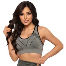 Top Sem Costura Nadador Fitness Sustentação Bojo Removível Oferta