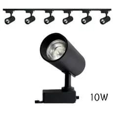 Trilho Spot LED Eletrificado Preta Branca 10w Luz Frio Neutro Quente Interno Econômico Bivolt