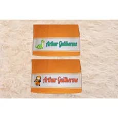 Kit 2 Toalhinha SOMENTE NA COR LARANJA com qualquer desenhos e nomes que desejar