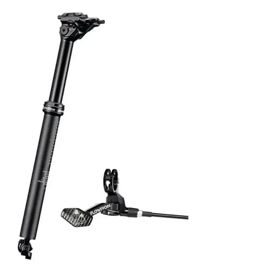 Canote Retrátil Bike Fsa Flowtron Dropper 31.6 125mm somente o canote e o gastilho acionador o selim e ilustrativo