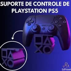 Suporte para Controle PS5 DualSense - Design Exclusivo com Símbolos PlayStation Gamer