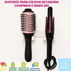 Suporte Escova Secadora Suporte Secador Suporte de Chapinha e Babyliss Multifuncional Premium
