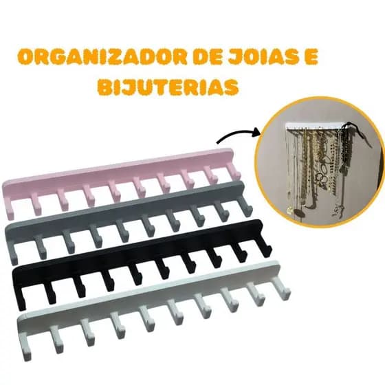 Organizador de Joias e Bijuterias Suporte para Colares Brincos e Pulseiras