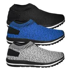 Kit 3 Tênis Masculino Meia Sem Cadarço Calce Fácil Conforto