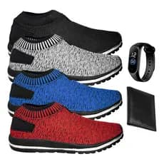 Kit 04 Tênis Meia Masculinos + Relógio E Carteira Nid Feet