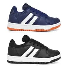 Kit 2 Tênis Casual Infantil Menino Listras Oferta