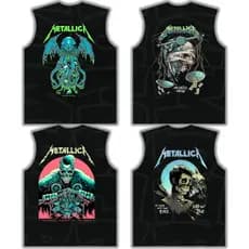 Camiseta regata machao oversized masculina banda de rock metalica  em algodao unissex Longline