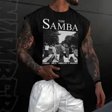 Camiseta regata machao oversized masculino the samba em algodao unissex Longline