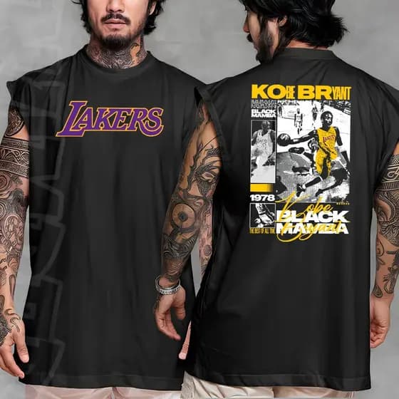 Camiseta regata machao oversized masculino de basquete laker kobe mamba negra em algodao unissex Longline