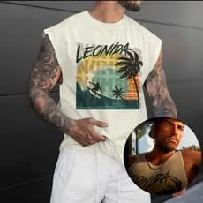 Camiseta regata machao oversized masculino GTA 6 VI Grand Theft Auto rp Leonida em algodao unissex Longline