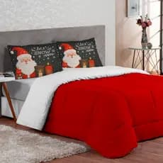 EDREDOM KING 3 PEÇAS PAPAI NOEL 200 FIOS