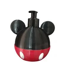 Mickey Mouse Decoração de Pia e Banheiro Dispenser Detergente Sabonete Liquido