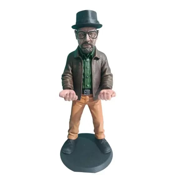 Walter White Heisenberg Breaking Bad - Figura de Ação e Suporte de Controle 24cm