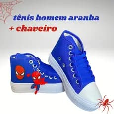 Tênis Infantil Homem-Aranha Masculino Confortável Leve Antiderrapante Personagem Super-Herói Menino