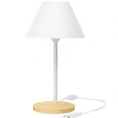 Abajur Moderno Minimalista com Base de Madeira Pinus Decoração – Ideal para Quarto e Sala