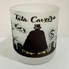 EXU TATA CAVEIRA COPO DE EXU BEBIDAS E WHISKY 260ML VIDRO - UMBANDA QUIMBANDA CANDOMBLE CALUNGA