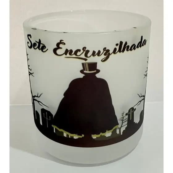 EXU SETE ENCRUZILHADA COPO DE EXU BEBIDAS E WHISKY 260ML VIDRO - UMBANDA QUIMBANDA CANDOMBLE CALUNGA
