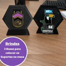 Suporte Porta Medalhas Hexagonal | Organizador para suas conquistas | Suporte de medalhas corrida bike futebol