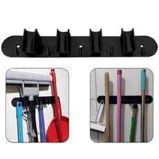 Suporte de Parede para Vassouras, Acessórios, Rodos, Pás com Plástico Polipropileno Resistente