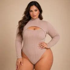 Body feminino PLUS SIZE (até 46) manga comprida frio inverno festa estiloso balada noite preto