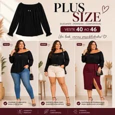 Ciganinha plus size (40 ao 46) feminina blusa manga longa inverno frio leve básica solta fresca