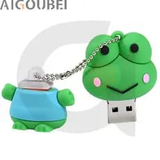 Unidade Flash USB De Silicone Dos Desenhos Animados Prático 2.0 Drive De Alta Velocidade Bonito Mr . Sapo 1GB 2GB 4GB 8G