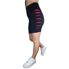Short Fitness Feminina Rasgada Moda Fitness Roupa de Academia Meia Coxa Cós Alto