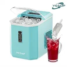 YESOP Máquina De Gelo Portátil 12kg/dia 127V Produção Rápida Turbo Ice Para Casa E Bar