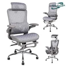 YESOP Cadeira De Escritório Ergonômica Com Apoio Lombar E De Pernas Assento Zero Gravity Cor Branco