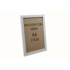 Quadro A4 Certificado Branco Com Vidro 21x30cm