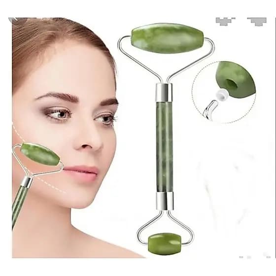 KIT1 Rolinho Para Massagem Facial Com Pedra de Jade.