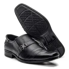 Sapato Social Couro Legitimo Sapato Social brilhante fivela Social Formal