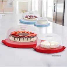 Kit Boleira + Queijeira Com Tampa Hermético Organizador Cozinha Para Alimentos