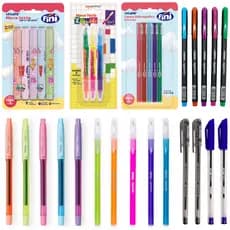 Kit 32 Canetas Variadas Com Cheirinho, Gel, Esferográfica Marca Texto Coloridas - Leo e Leo