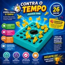 Jogo Contra O Tempo Tabuleiro Infantil 60 Segundos Interativo Encaixe Educativo
