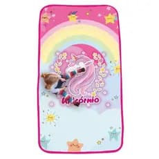 Tapete Infantil Rosa Unicórnio 130 x 86cm Saldão
