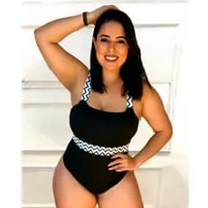 Maiô Preto Com Neon